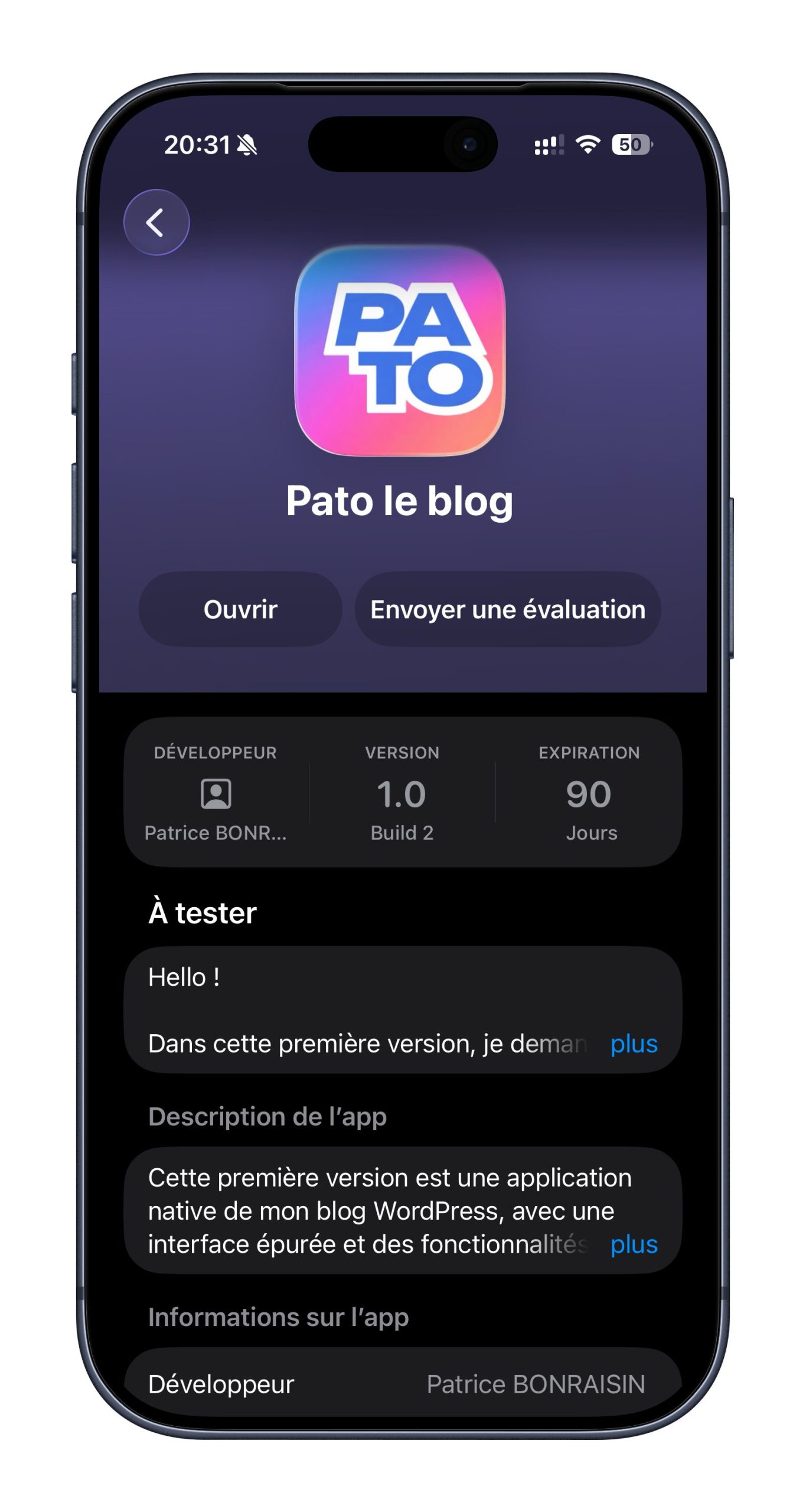 Mon App est validée par Apple