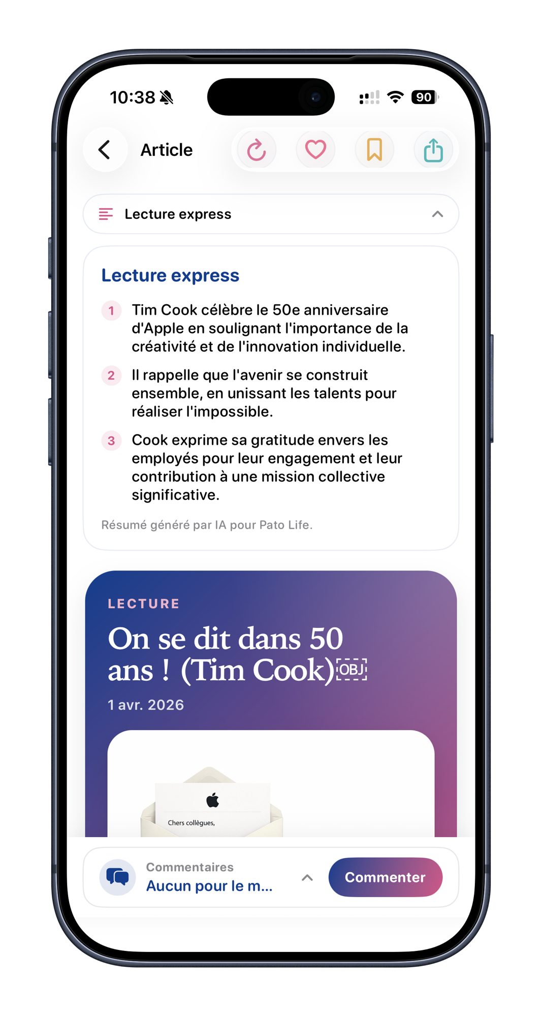 T&rsquo;as pas le temps de lire ?
